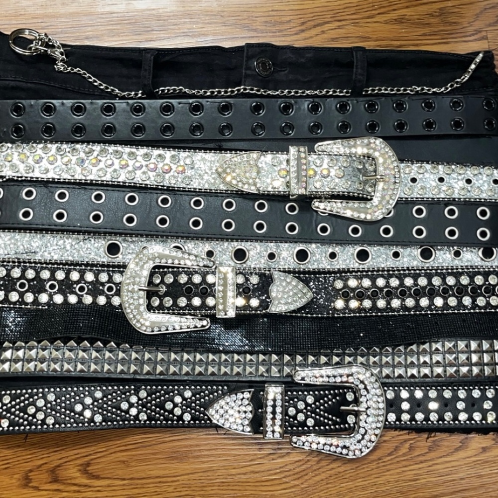 Black Jean Belt skirt